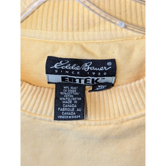 Eddie Bauer Ebtek Sweat Shirt Yellow Men's Medium - Picture 3 of 11